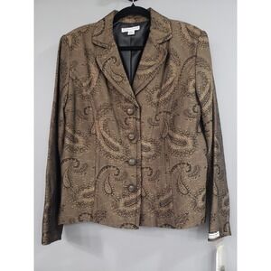NEW Pendleton Paisley Tapestry Blazer Brown Vintage Dark Academia Blanket Jacket